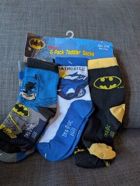 Boy's 3T-4T 6-Pack Batman Socks!